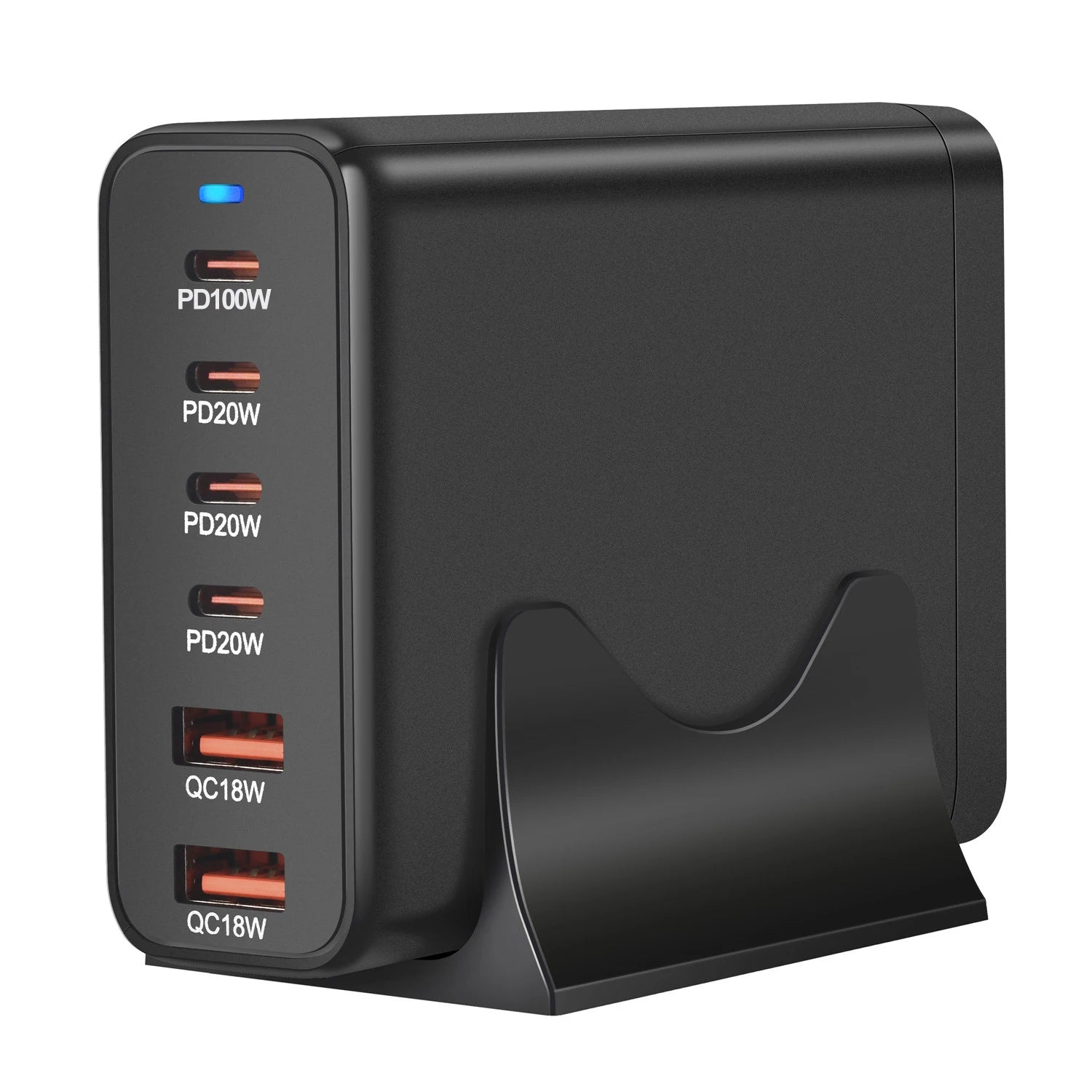 200W Gan Charger 6 Ports USB Type C PD Charger Quick Charge 3.0 USB Type C Quick Charger Mobile Phone USB Charger